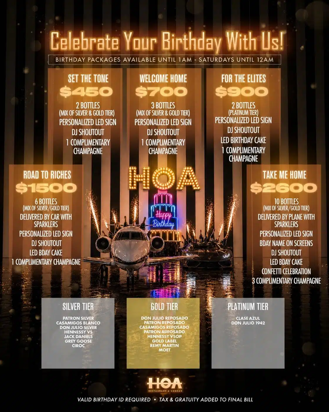 HOA Astoria birthday packages