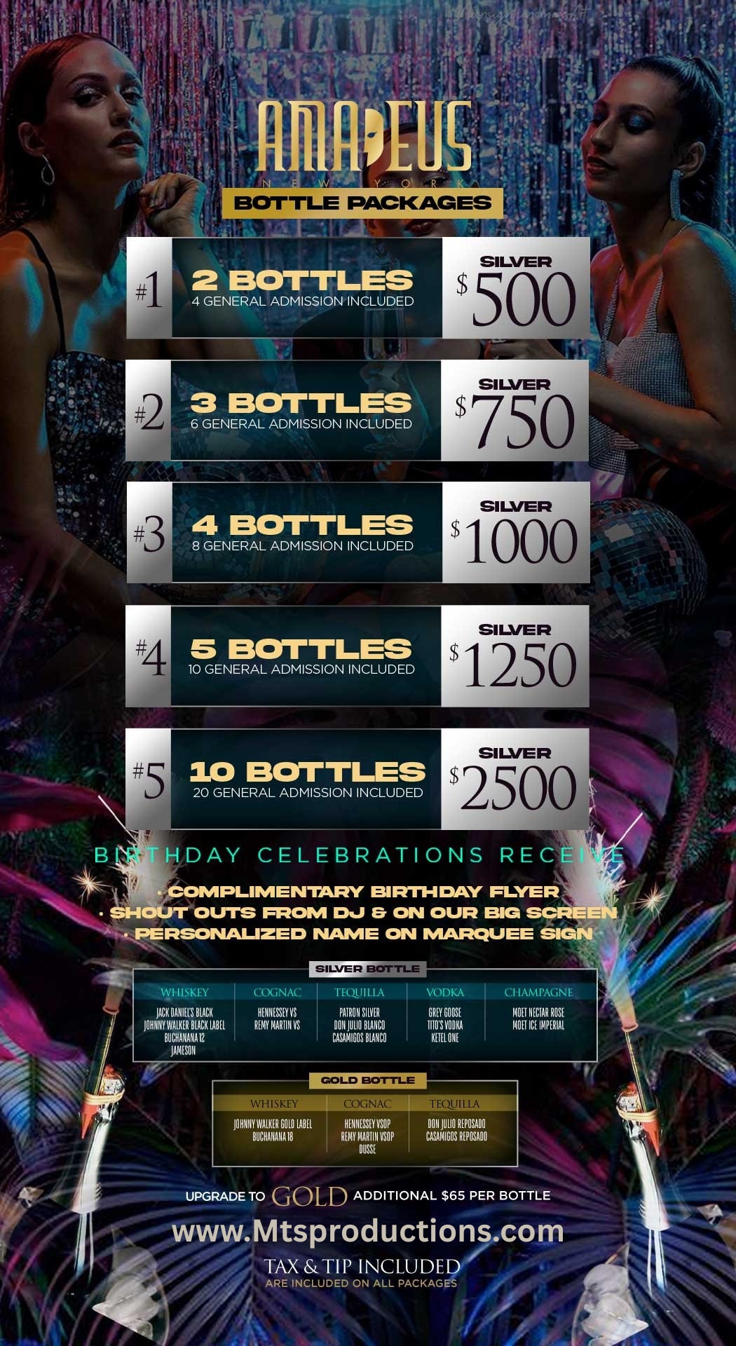 club amadeus birthday packages
