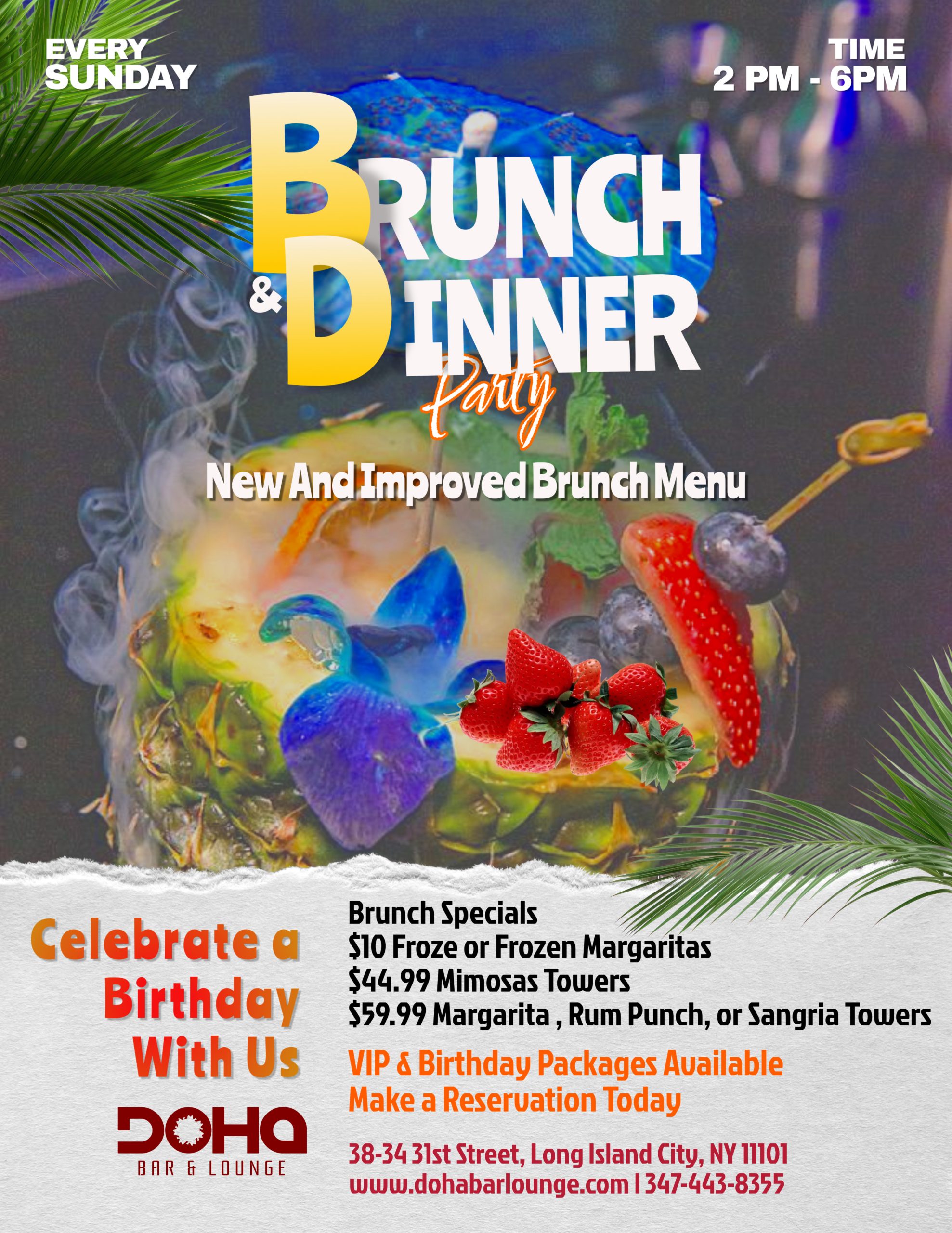 Weekend Brunch and Party Queens Flyer