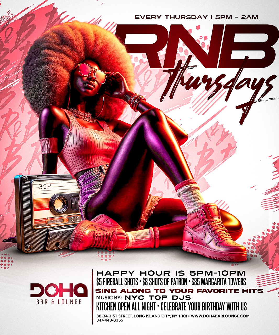 R&B Ladies Night Thursdays Flyer