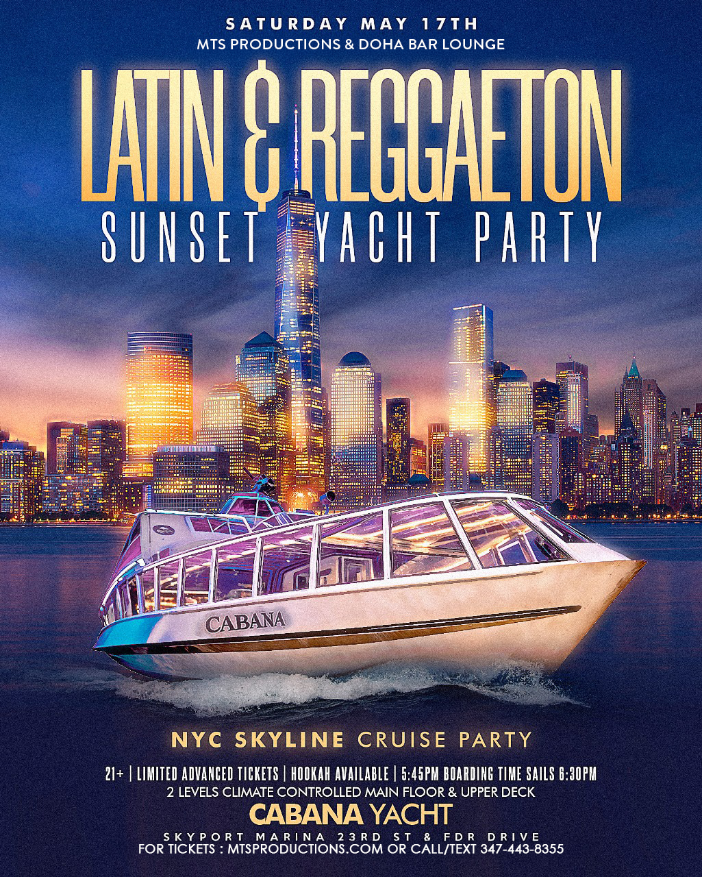 Latin & Reggaeton Sunset Yacht Party