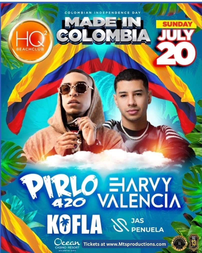 Colombian independence party at hq beachclub