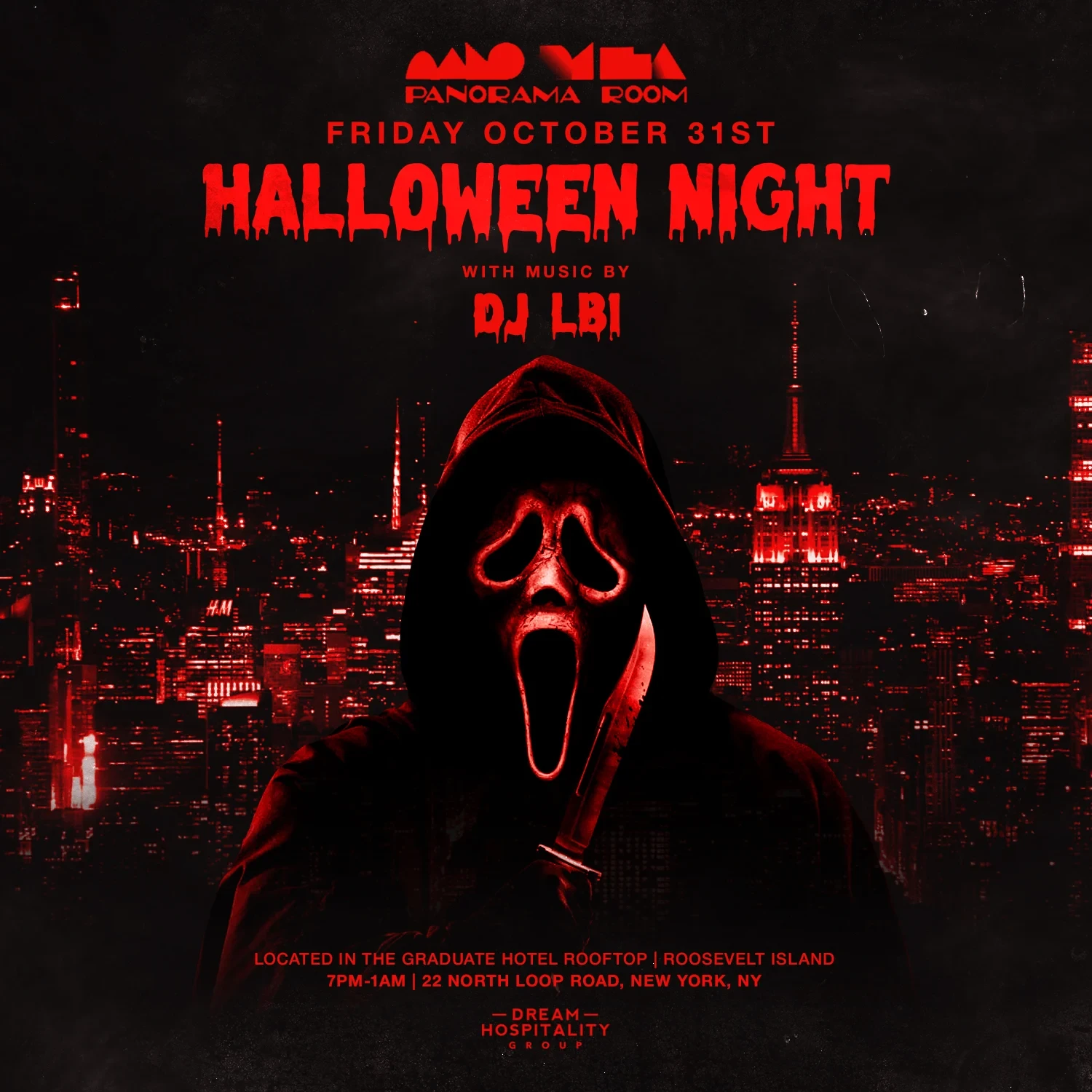 Halloween Night at Panorama Room NYC | Rooftop Party 2025