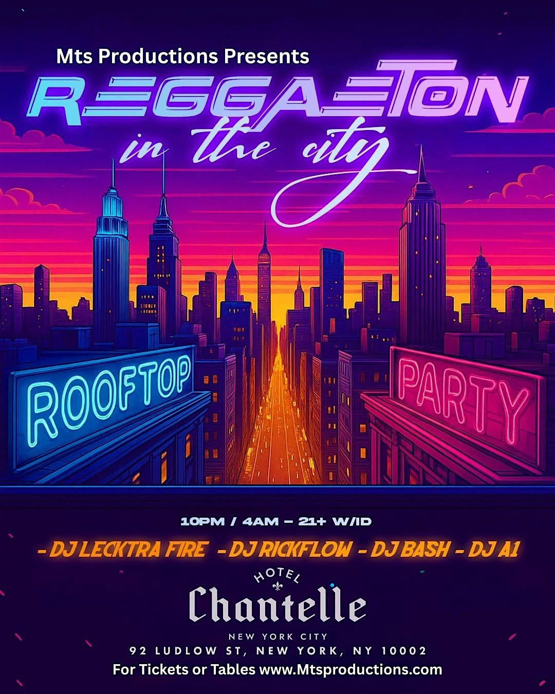 Reggaeton in the City Rooftop Party