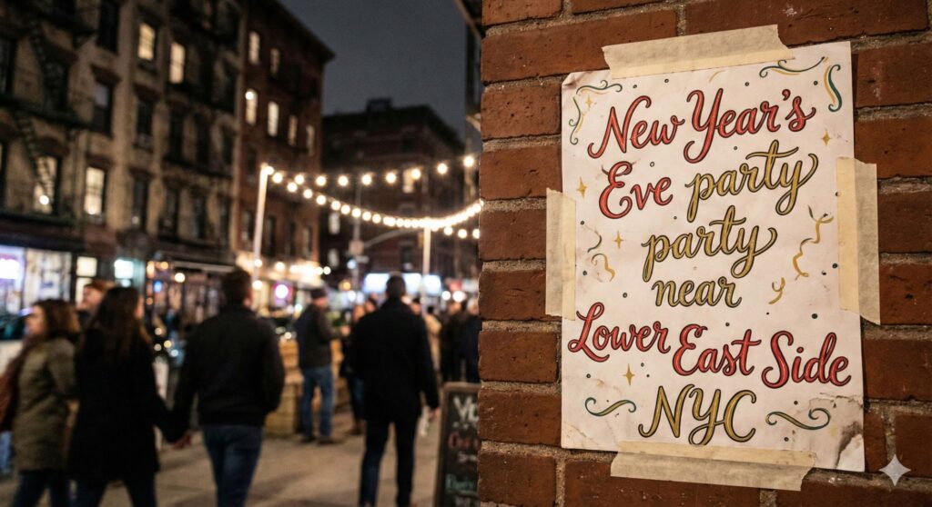 New Year’s Eve party near Lower East Side NYC