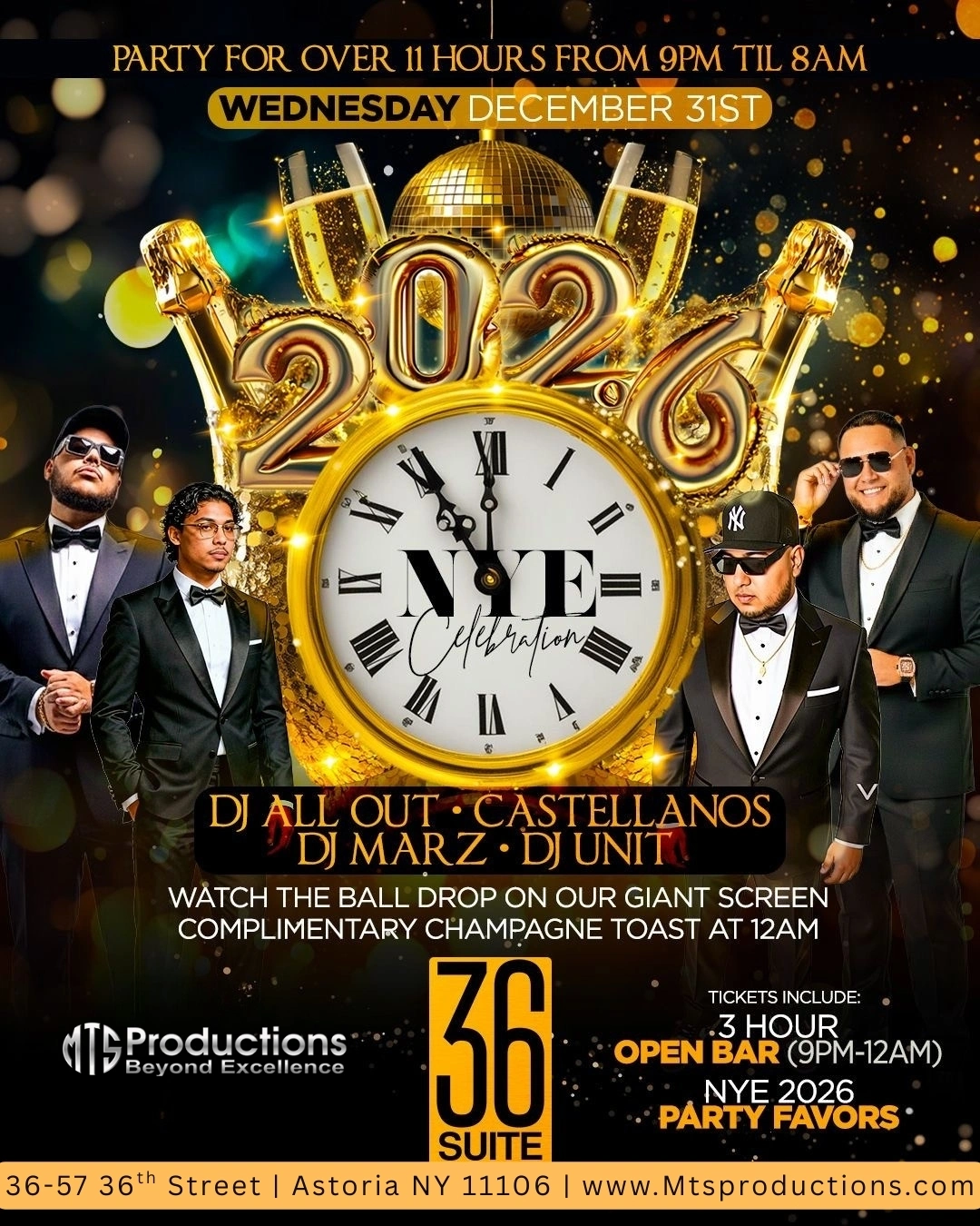 Suite 36 Astoria New Years Eve