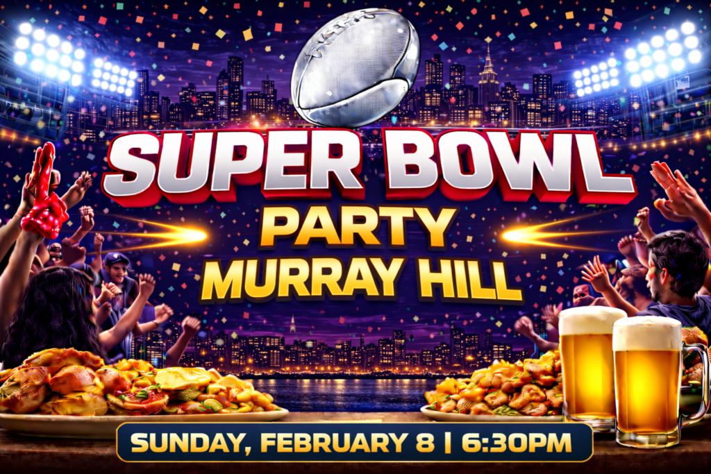 Super Bowl party Murray Hill