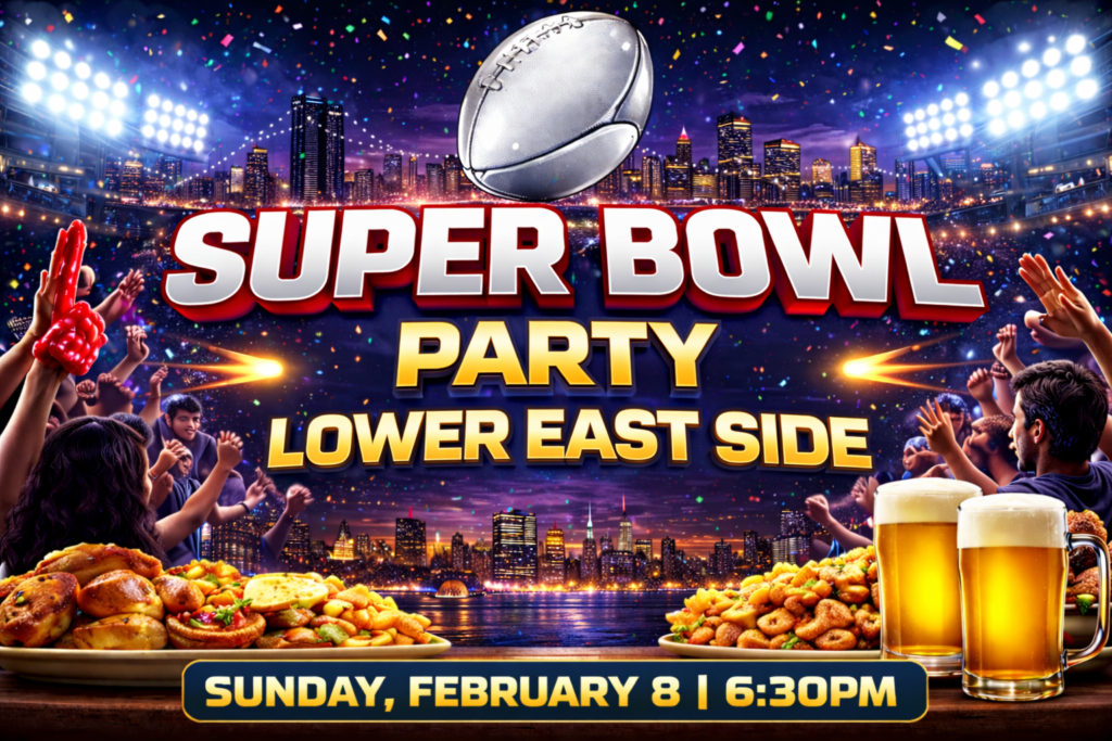 Super Bowl party in the Lower East Side