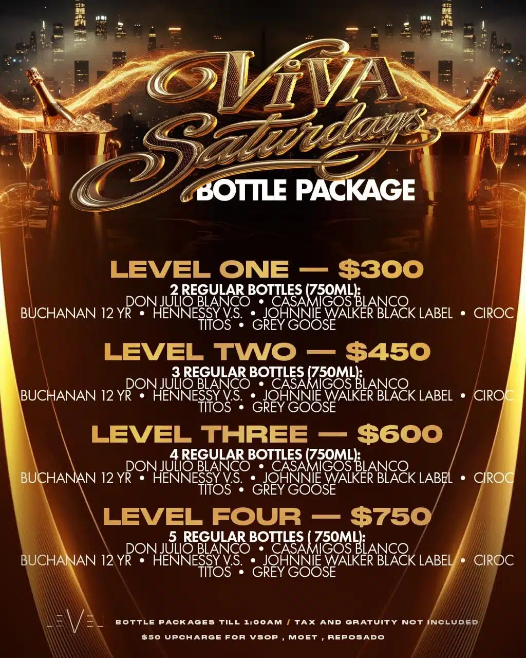 Level Astoria Bottle Service