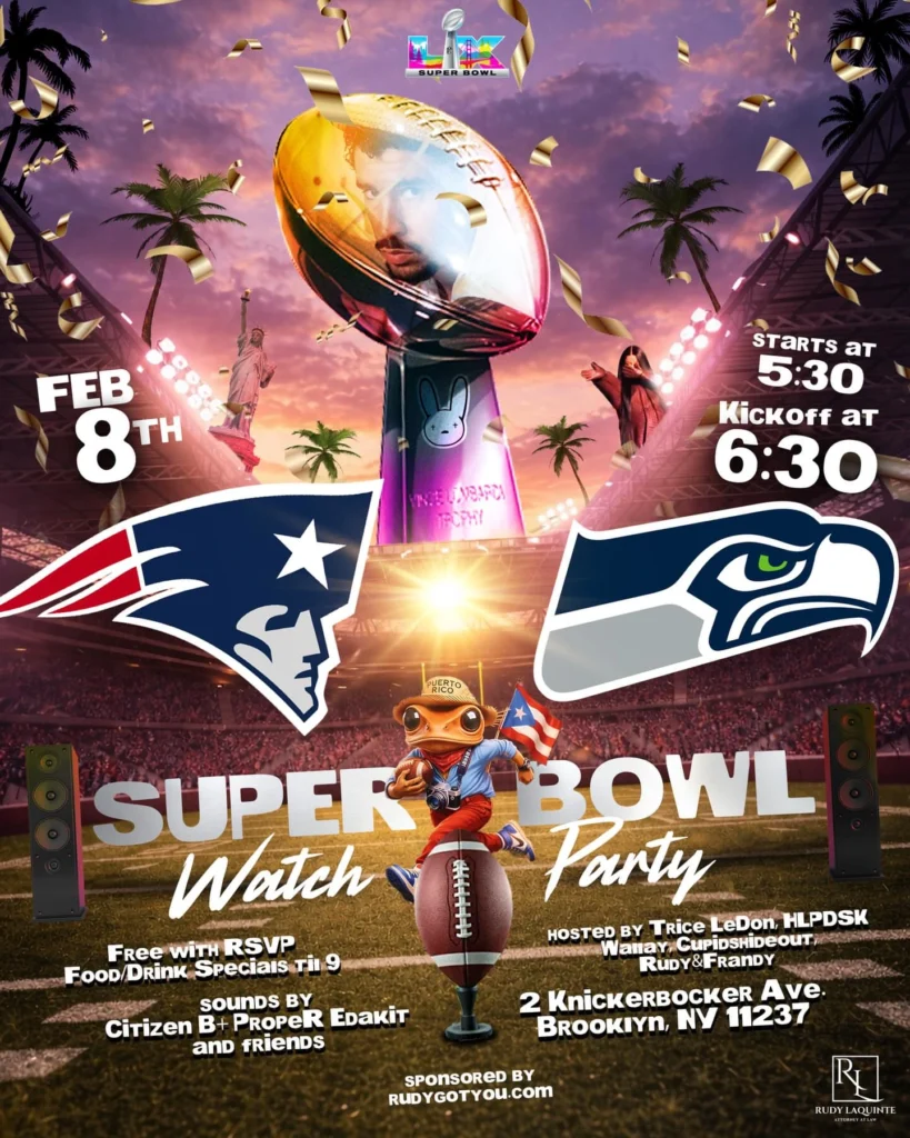 Super Bowl Watch Party Brooklyn NYC 2026