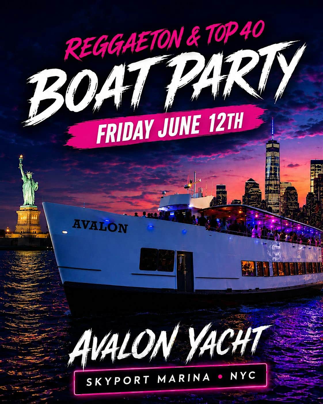 Reggaeton boat party nyc