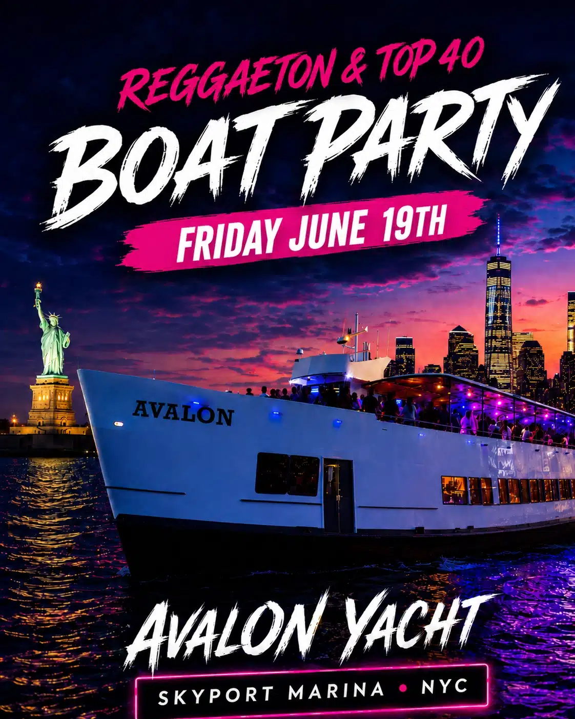 Reggaeton boat party nyc