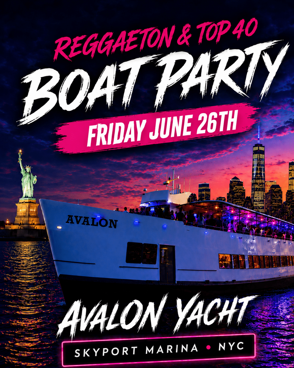 Reggaeton boat party nyc