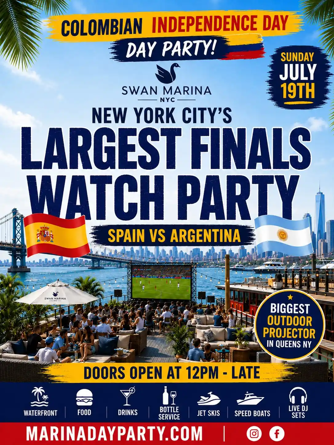 FIFA World Cup Final & Colombian Independence Day Party